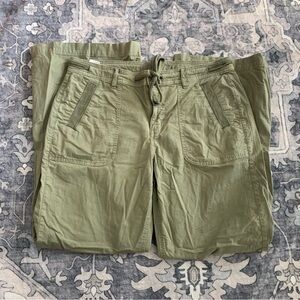 American Eagle Green Wide Leg Cargo Pants Size 14 Long